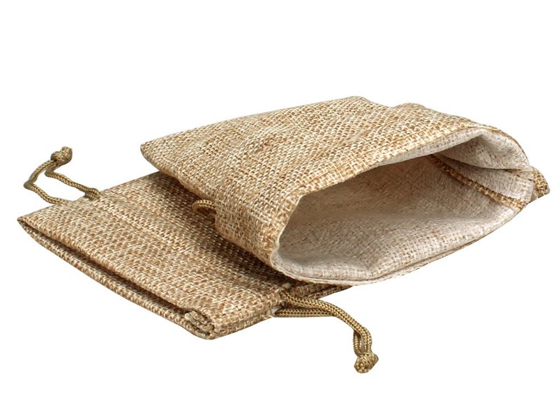 FASOTY Lot of 24 3.5x5 Inch Burlap Gift Bags with Drawstring Linen Jewelry Pouches Jute Burlap Sacks for Wedding Favors Party Gifts, DIY Craft, Coffee, Valentine, Holiday Gift Bags - Image 3